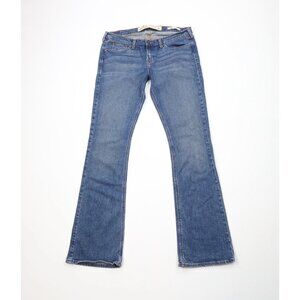 Vintage Y2K Hollister Womens 9 Faded Babydoll Cali Flared Wide Leg Denim Jeans